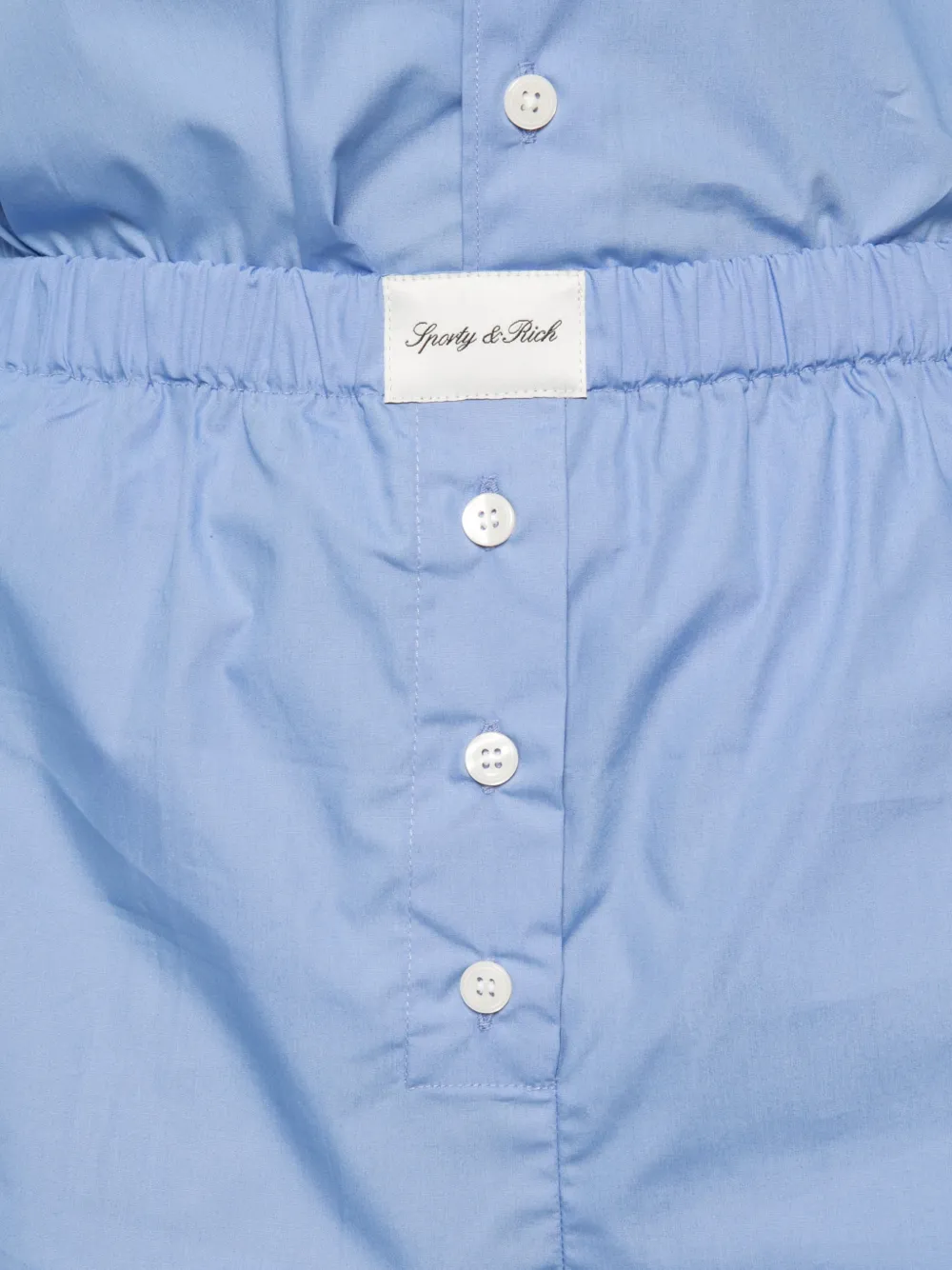 Sporty & Rich Shorts met logopatch en knopen Blauw