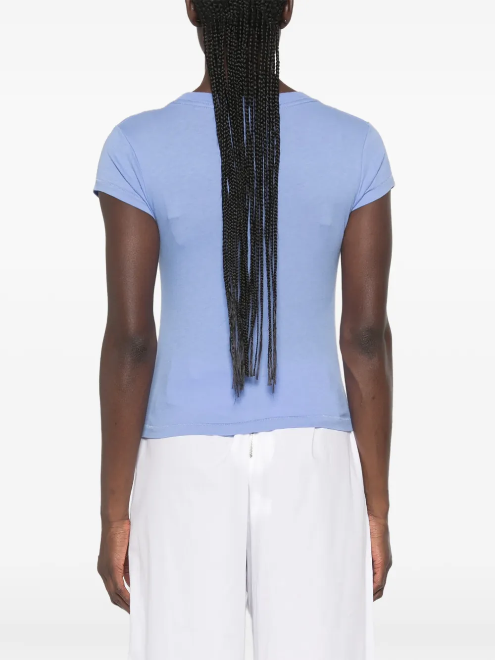 Sporty & Rich T-shirt met logoprint en korte mouwen Blauw