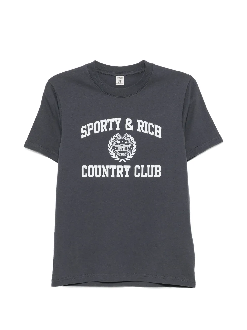 Sporty & Rich logo-print T-shirt - Grau
