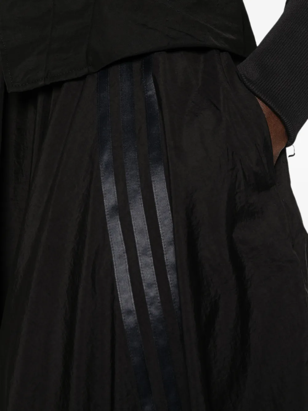 Y-3 Maxi-ballonrok met streepdetail Zwart