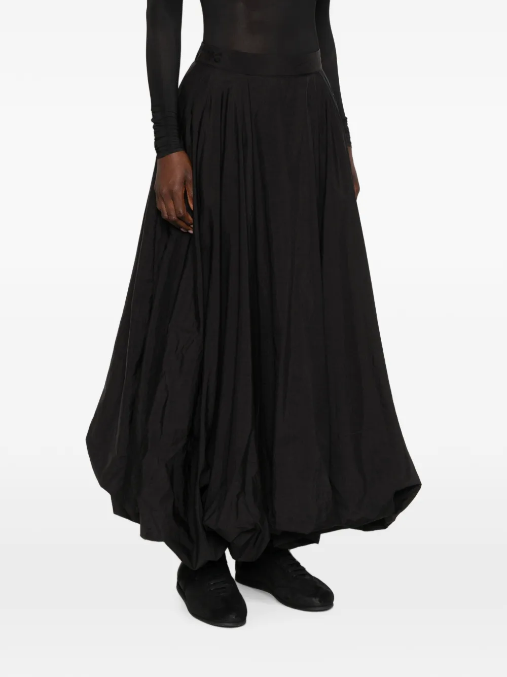 Y-3 Maxi-ballonrok met streepdetail Zwart