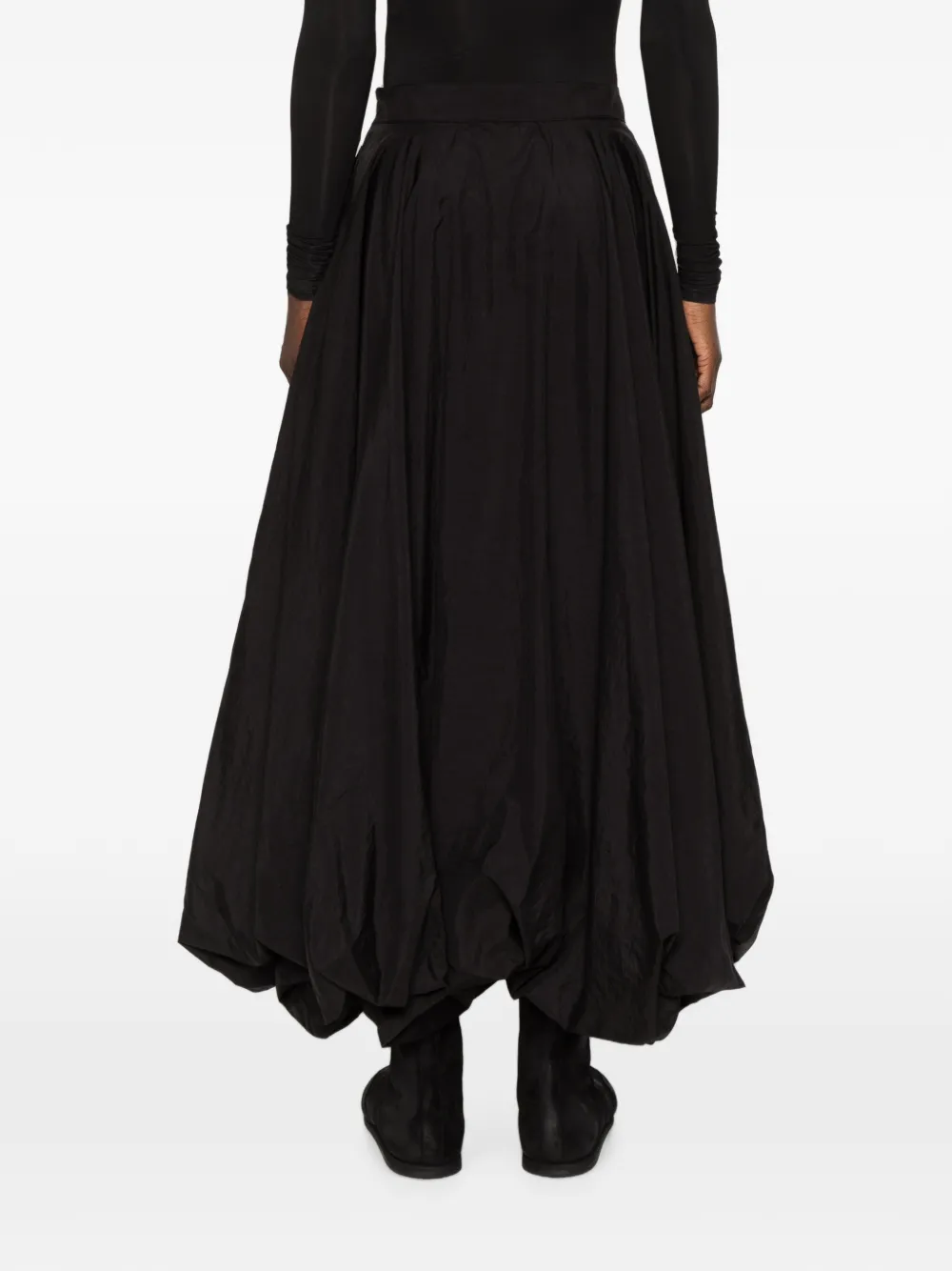 Y-3 Maxi-ballonrok met streepdetail Zwart