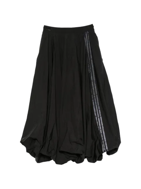 Y-3 GRD 3S BLN three-stripe bubble-hem maxi skirt