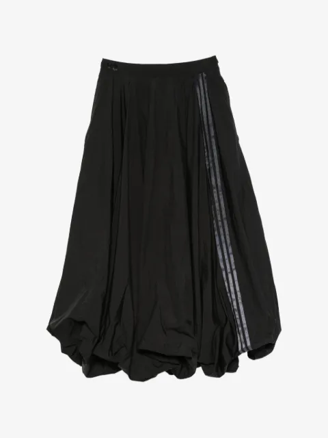 Y-3 GRD 3S BLN three-stripe bubble-hem maxi skirt