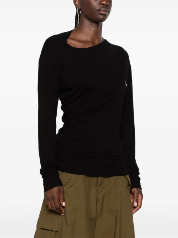 Vivienne Westwood Long Sleeve Hebo Top | Black | FARFETCH