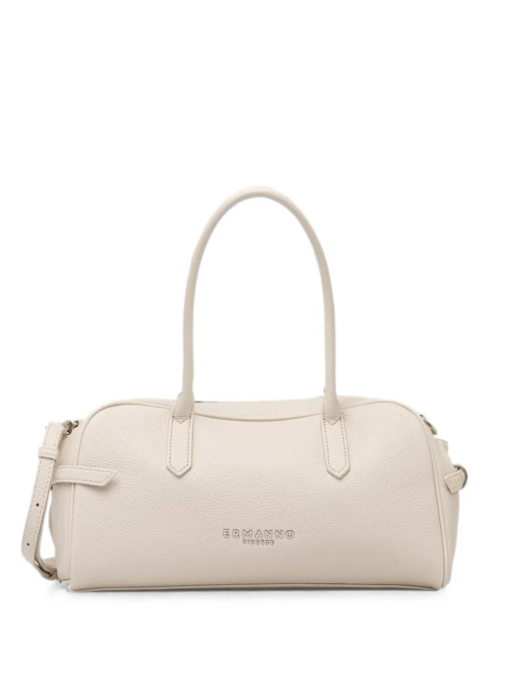 ERMANNO FIRENZE logo-plaque pebbled crossbody bag - Neutrals