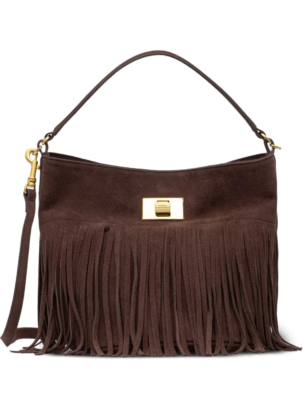 ERMANNO FIRENZE fringed suede shoulder bag - Marrone