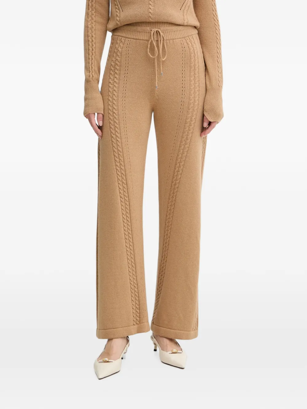 Ermanno Scervino cable-knit drawstring trousers