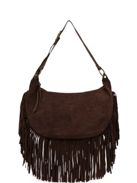 VICOLO fringe-trim suede shoulder bag