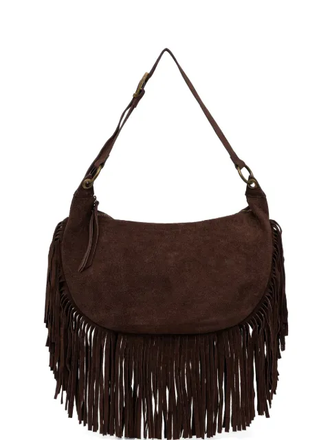 VICOLO fringe-trim suede shoulder bag