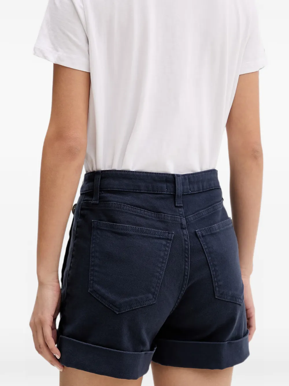VICOLO Shorts verfraaid met knopen en omslag Blauw
