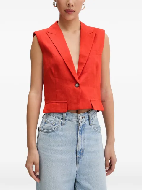 VICOLO padded-shoulder notched-lapels vest