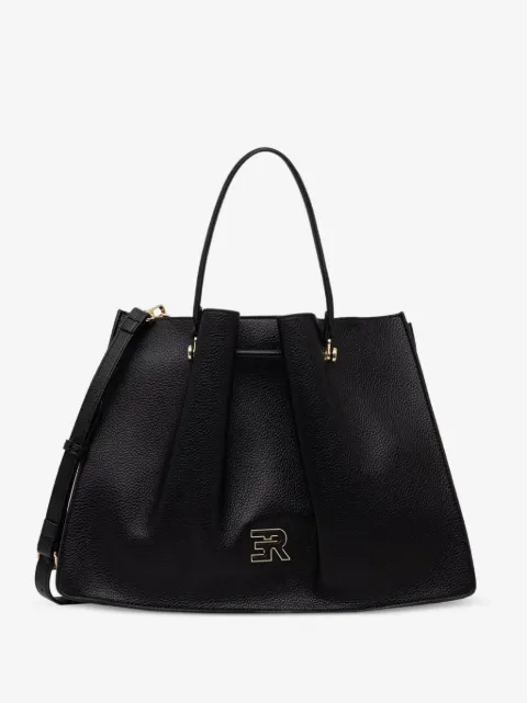 ERMANNO FIRENZE tote plisado con placa del logo