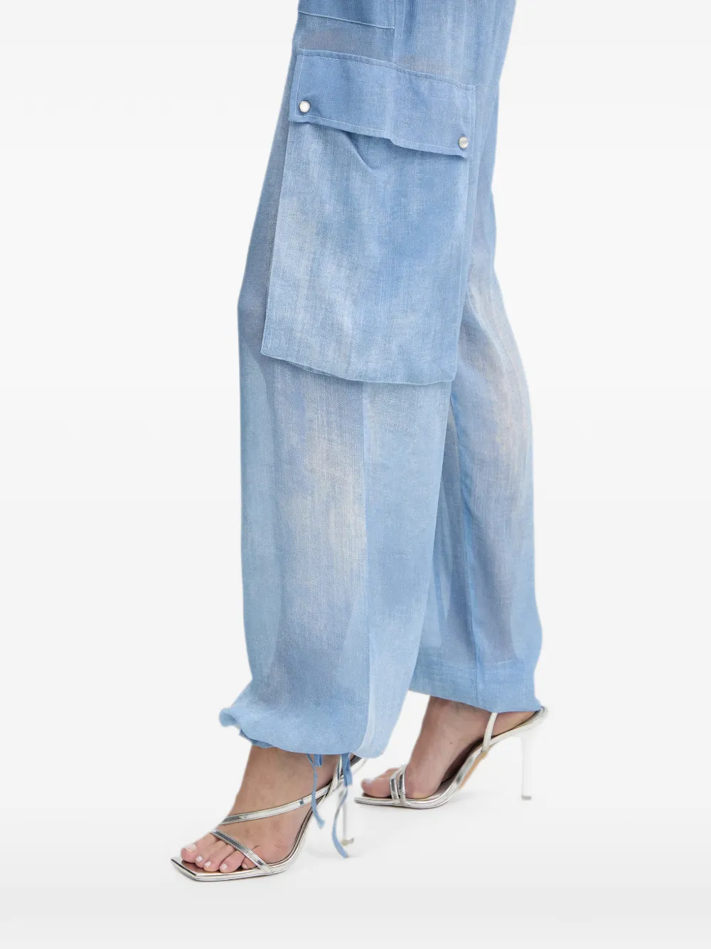 ERMANNO FIRENZE Jumpsuit met kanten vlakken Blauw