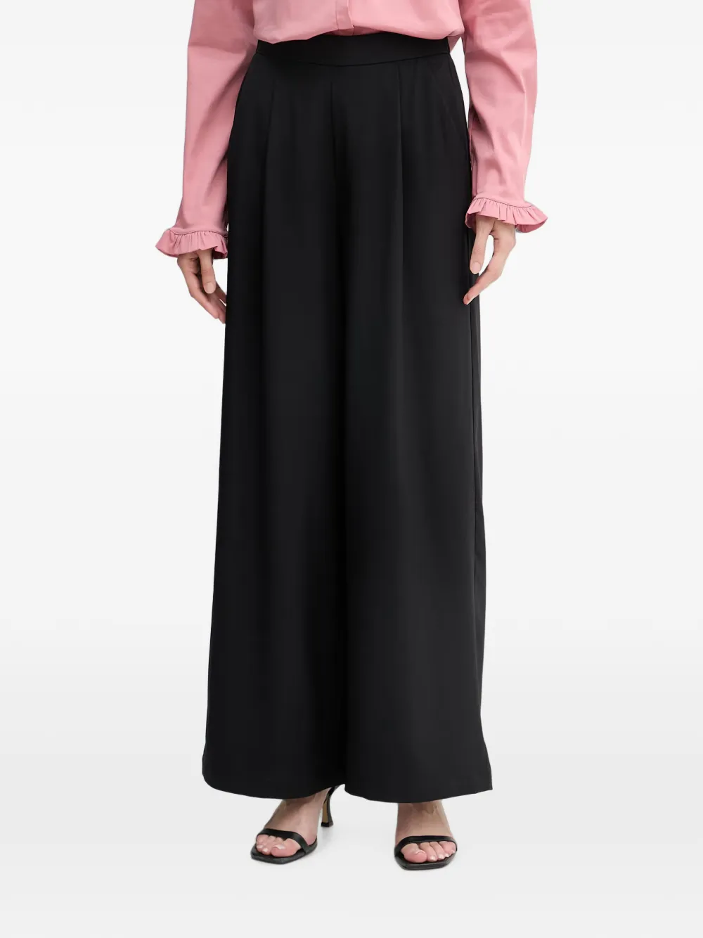 Joseph Ribkoff pleated wide-leg trousers