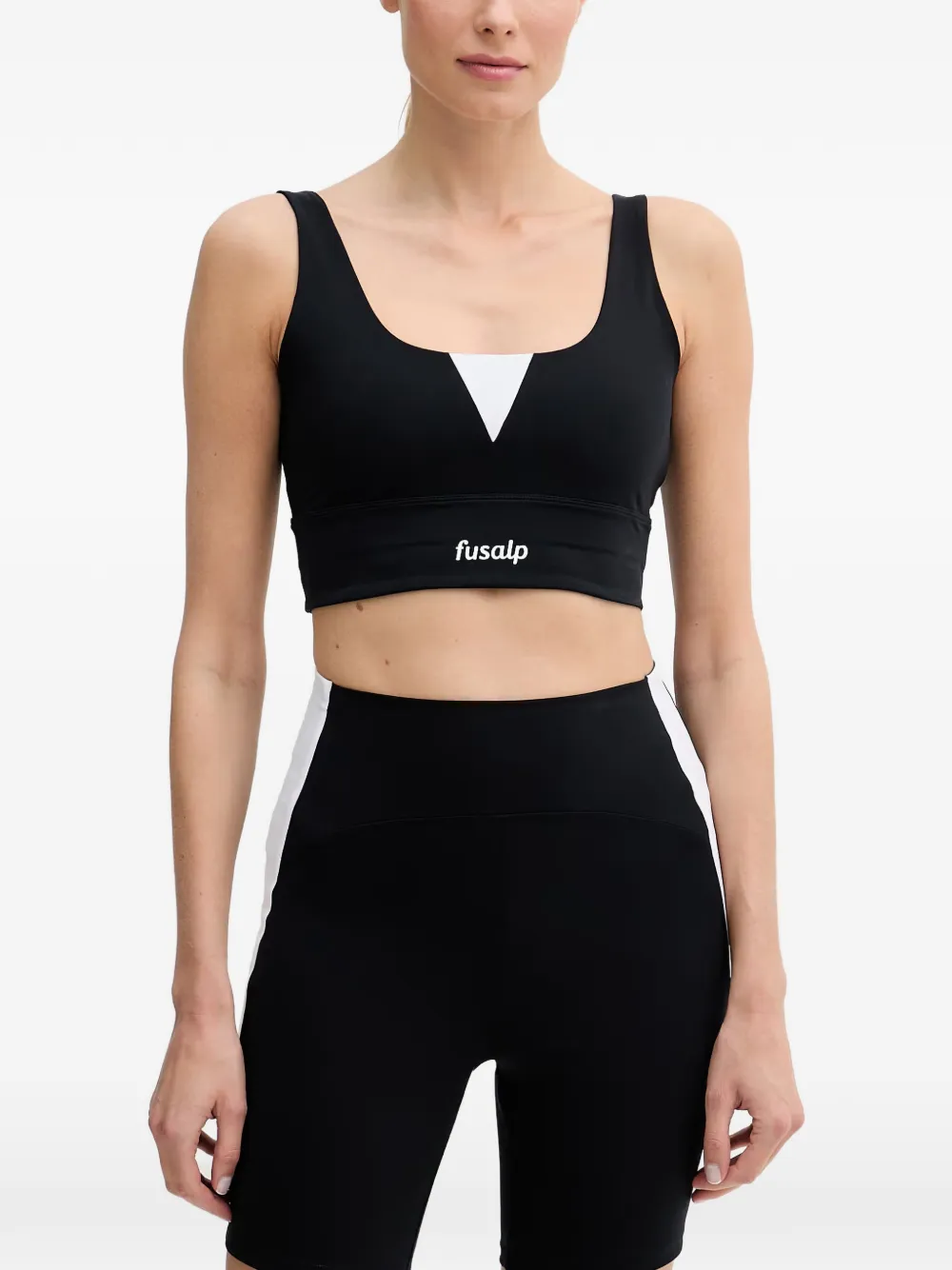 Fusalp Biarra logo-print sports bra - Nero