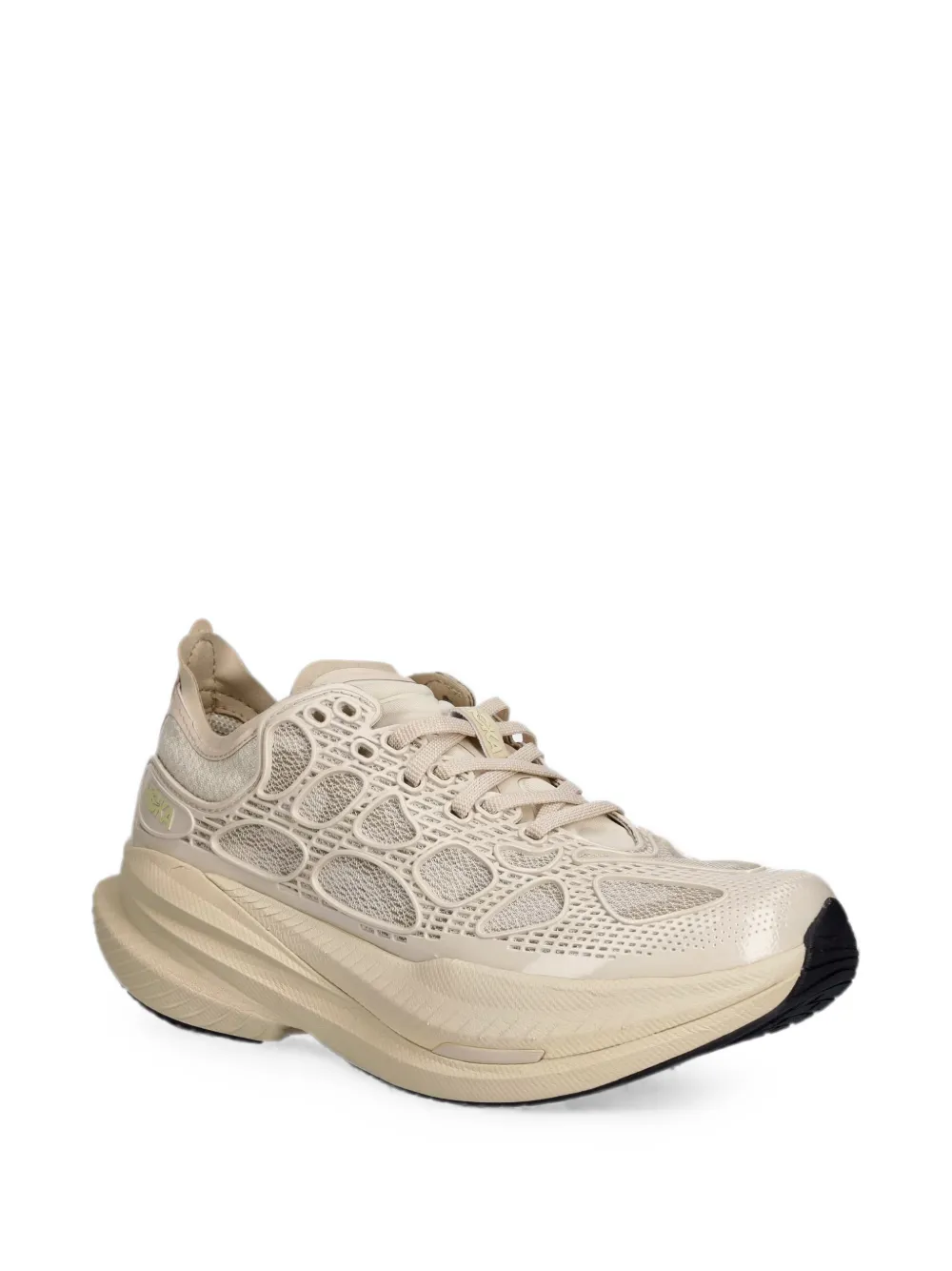 HOKA Mach X Caged sneakers met chunky zool en mesh vlakken Beige