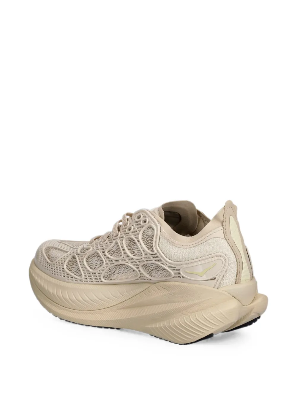 HOKA Mach X Caged sneakers met chunky zool en mesh vlakken Beige