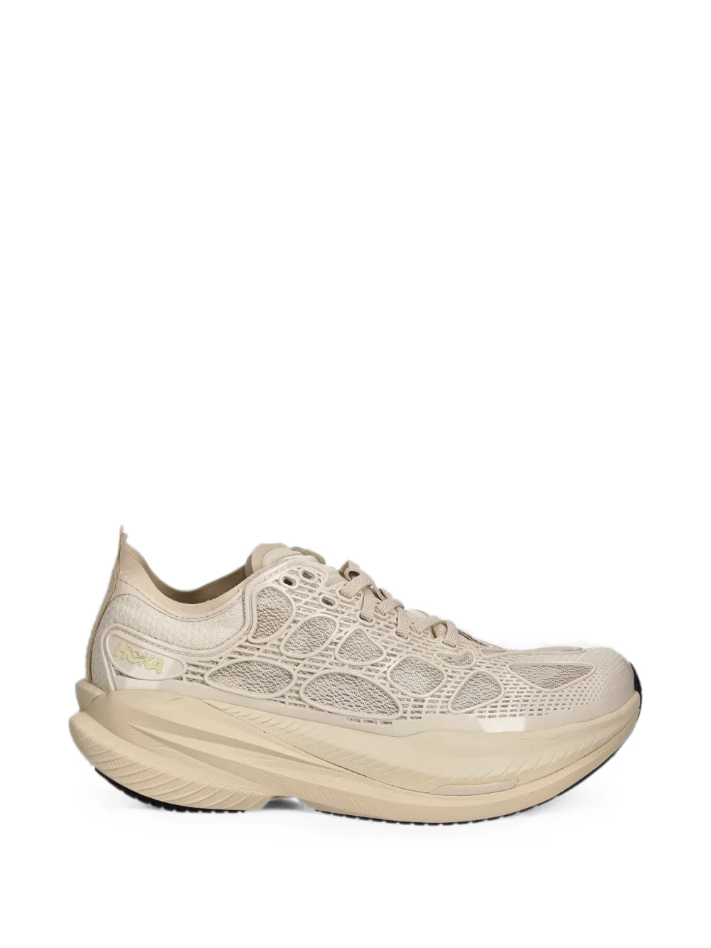 HOKA Mach X Caged sneakers met chunky zool en mesh vlakken Beige