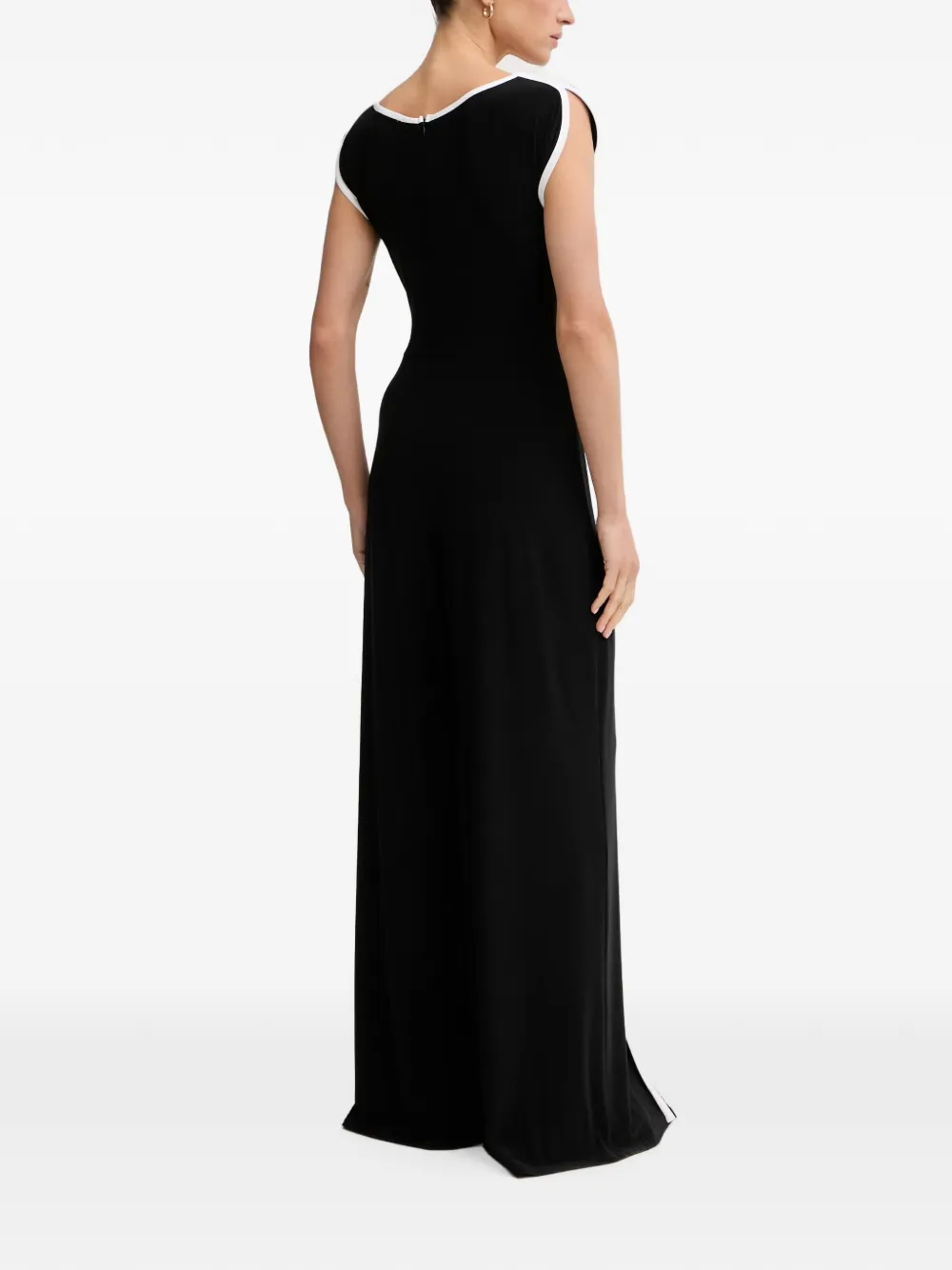 Joseph Ribkoff Jumpsuit met contrasterende afwerking Zwart