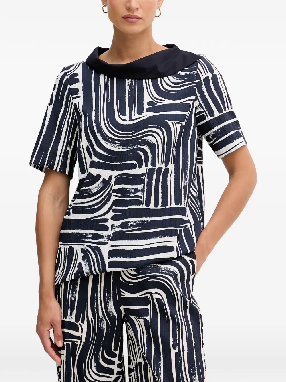 Joseph Ribkoff Top met abstracte print Blauw