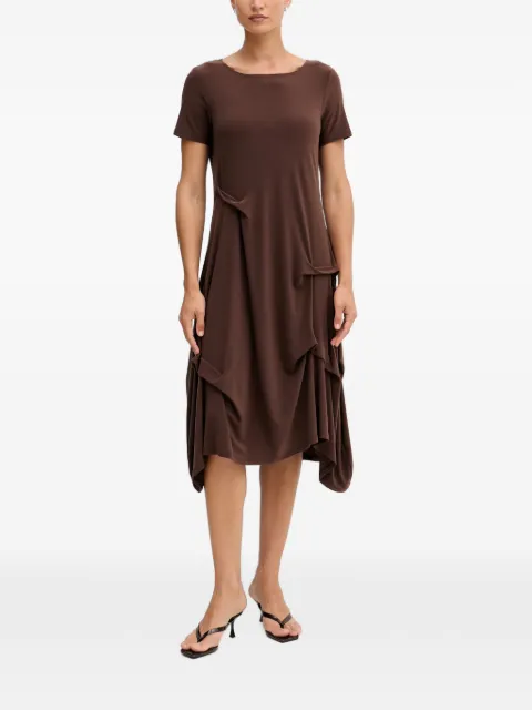 Joseph Ribkoff asymmetric-hem short-sleeve midi dress
