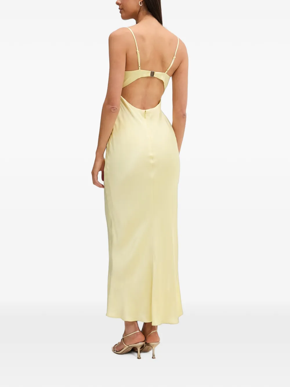 Bardot Devin gewatteerde maxi-dress met uitgesneden details Geel