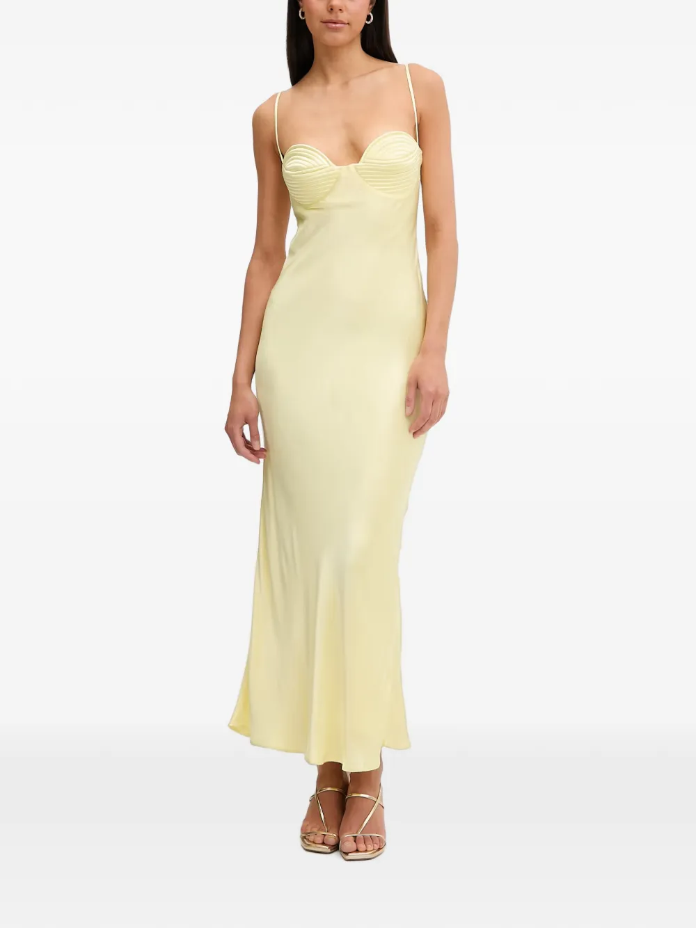 Bardot Devin Maxikleid mit Cut-Out - Gelb