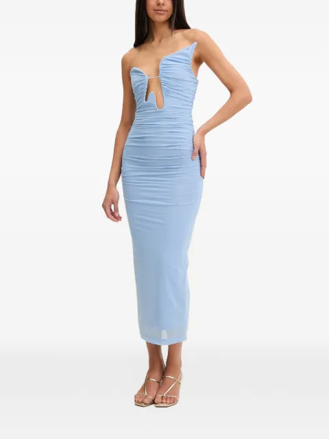 Bardot Julane ruched cut-out midi dress