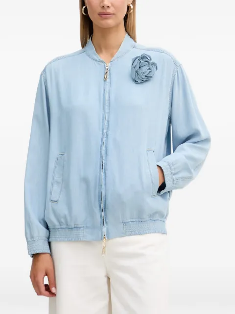 Blugirl floral-appliqué denim jacket