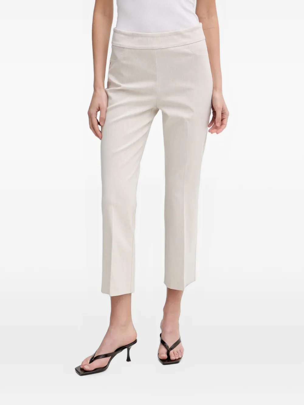 Joseph Ribkoff Logo-plaque Cropped Trousers In Red