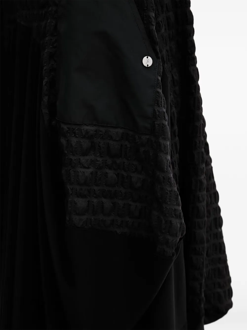 Joseph Ribkoff Midi-jurk met gewatteerd vlak en cropped mouwen Zwart