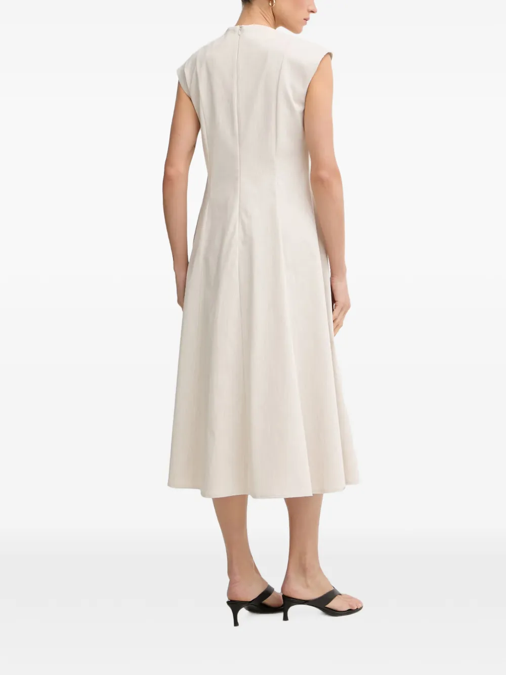 Joseph Ribkoff Mouwloze button-up mini-jurk Beige