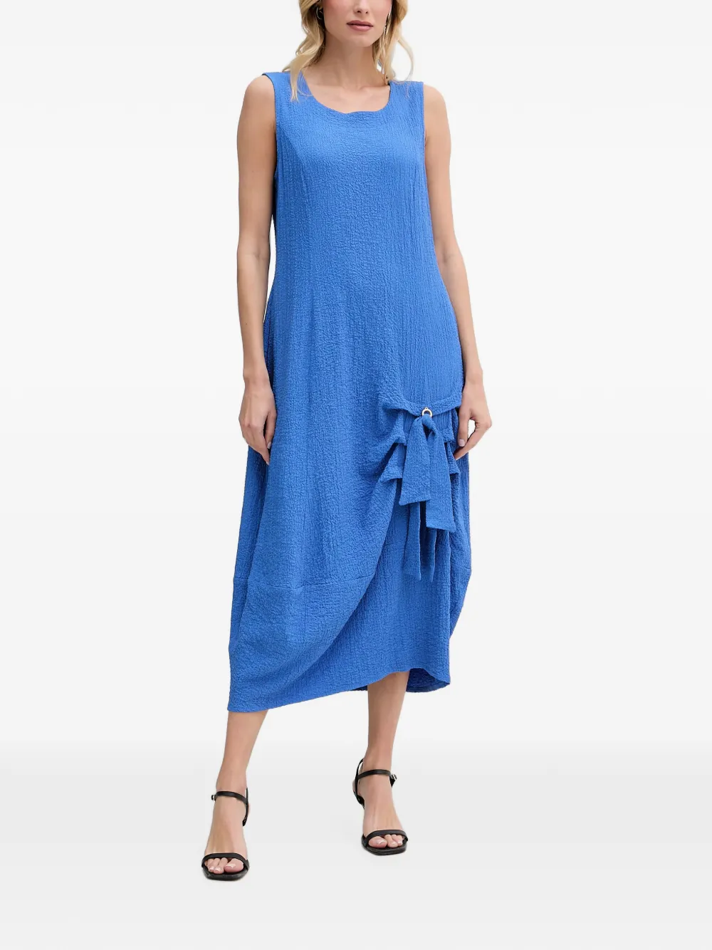 Joseph Ribkoff textured bow-detail midi dress - Blue