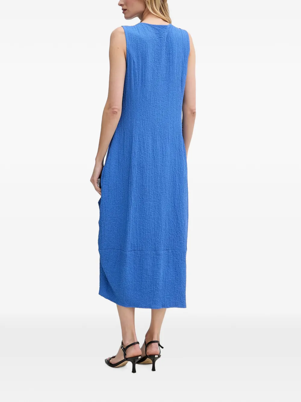 Joseph Ribkoff Midi-jurk met strikdetail en textuur Blauw