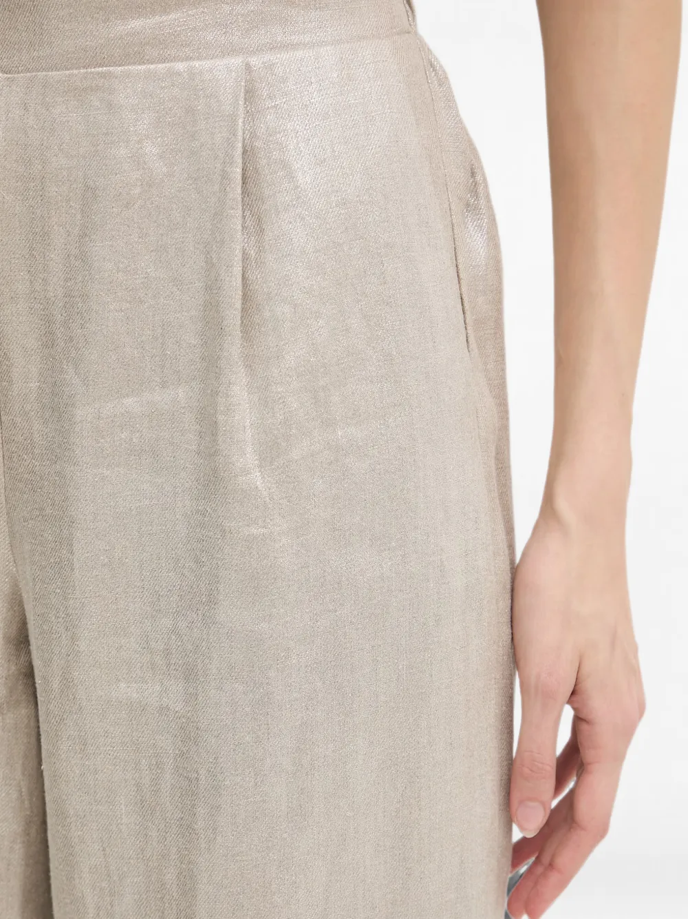 Joseph Ribkoff Palazzo broek met metallic-effect Beige