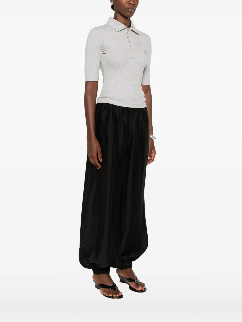 Gestuz Drew poloshirt met korte mouwen Grijs