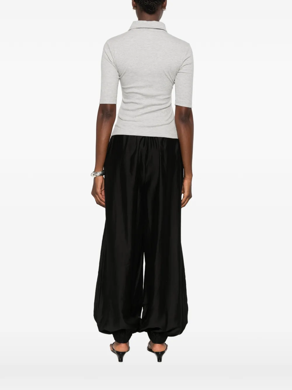 Gestuz Drew poloshirt met korte mouwen Grijs