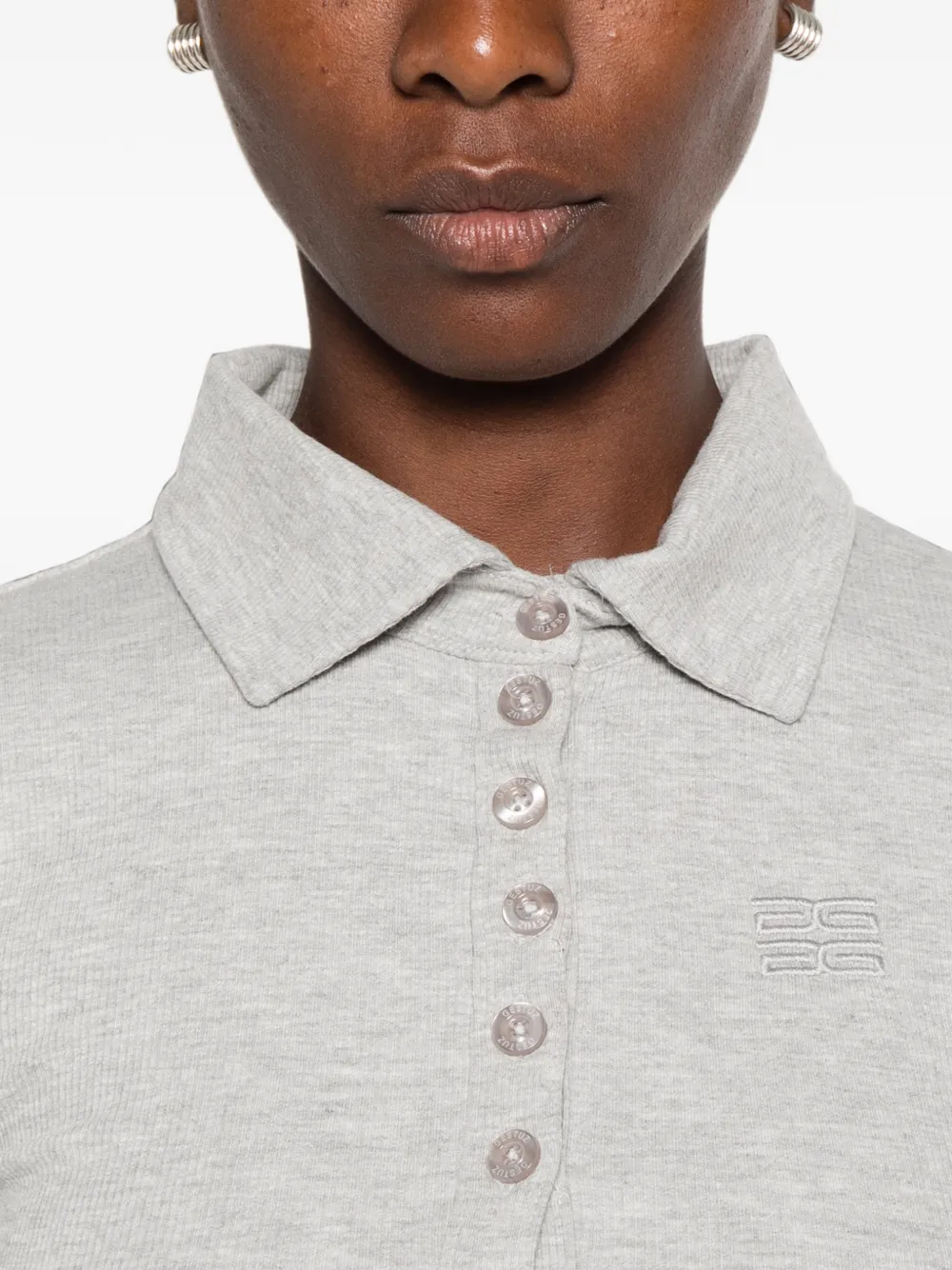 Gestuz Drew poloshirt met korte mouwen Grijs