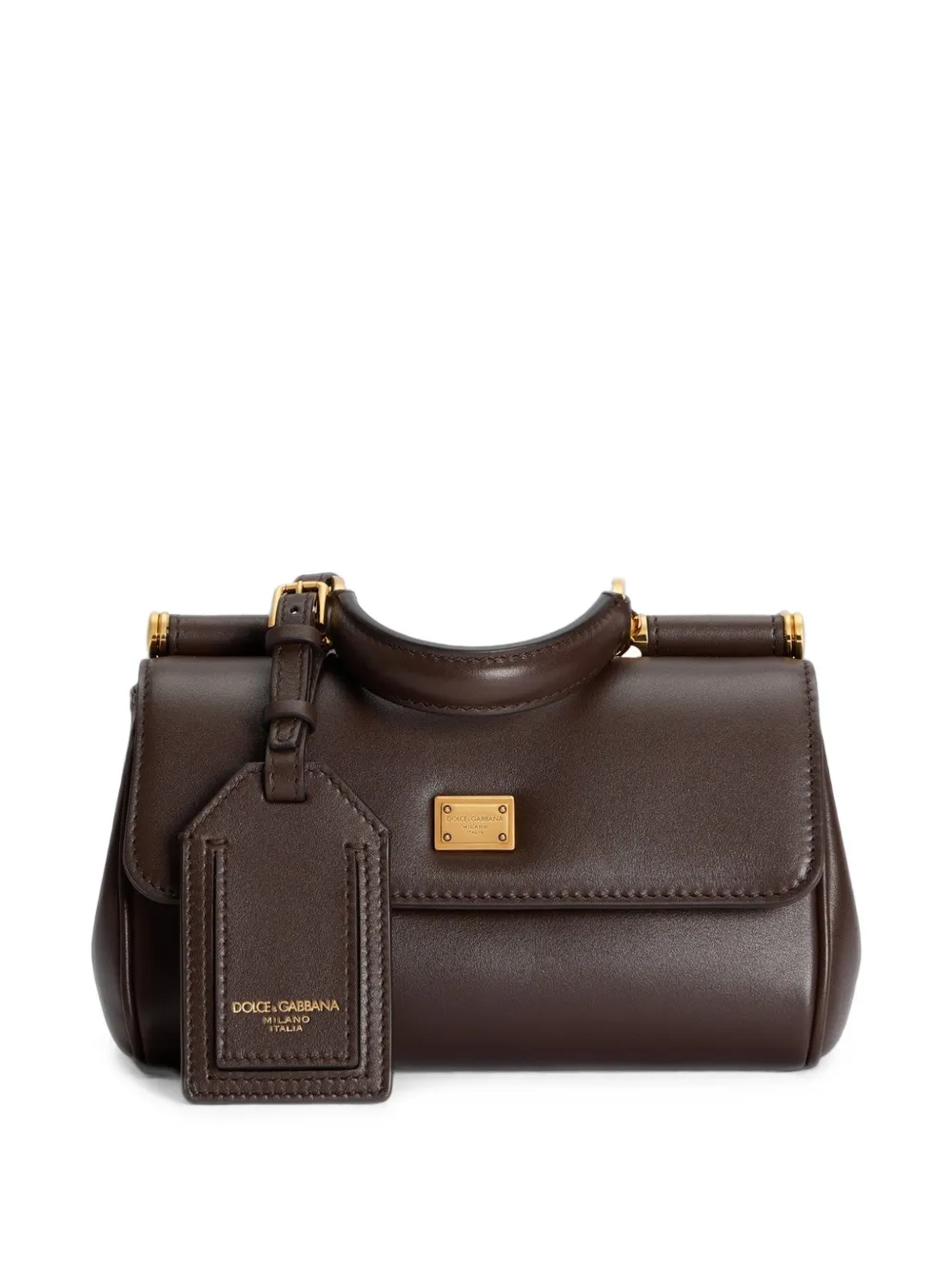 Dolce & Gabbana My Sicily handbag in plongé calfskin - Marrone