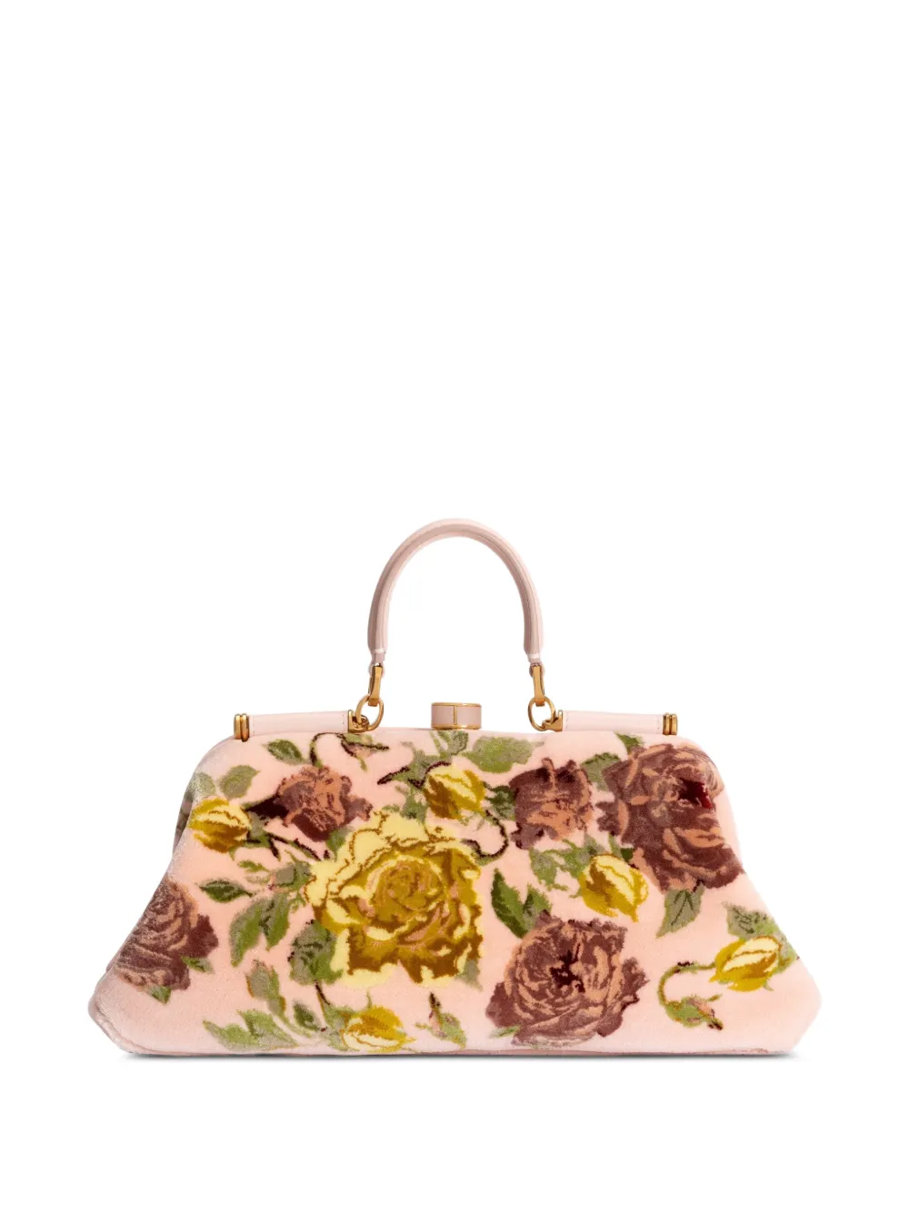 Dolce & Gabbana Medium Grandma fluwelen handtas met borduurwerk Roze