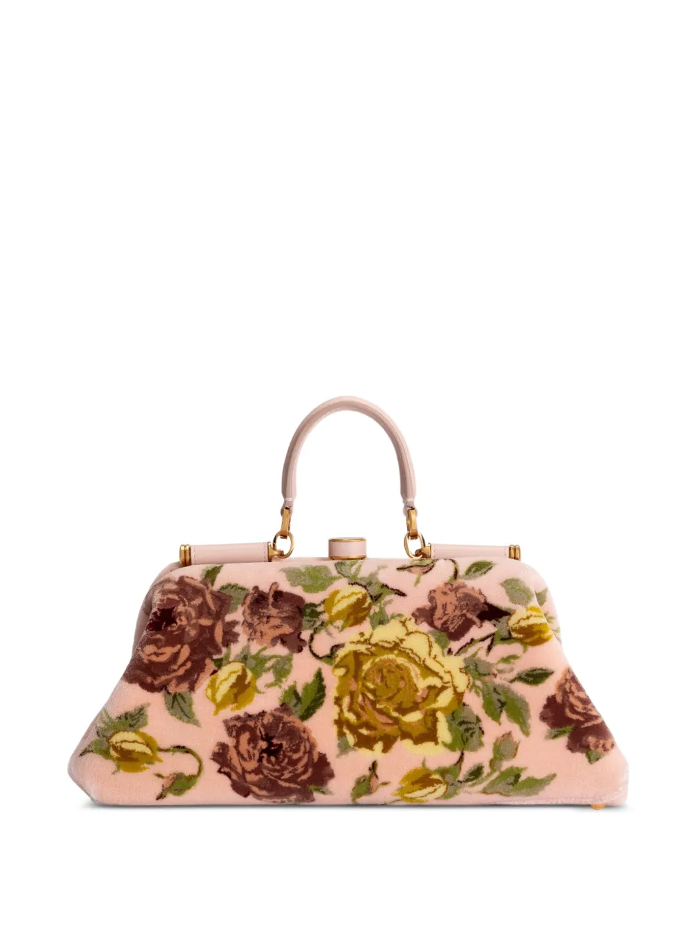 Dolce & Gabbana Medium Grandma fluwelen handtas met borduurwerk Roze