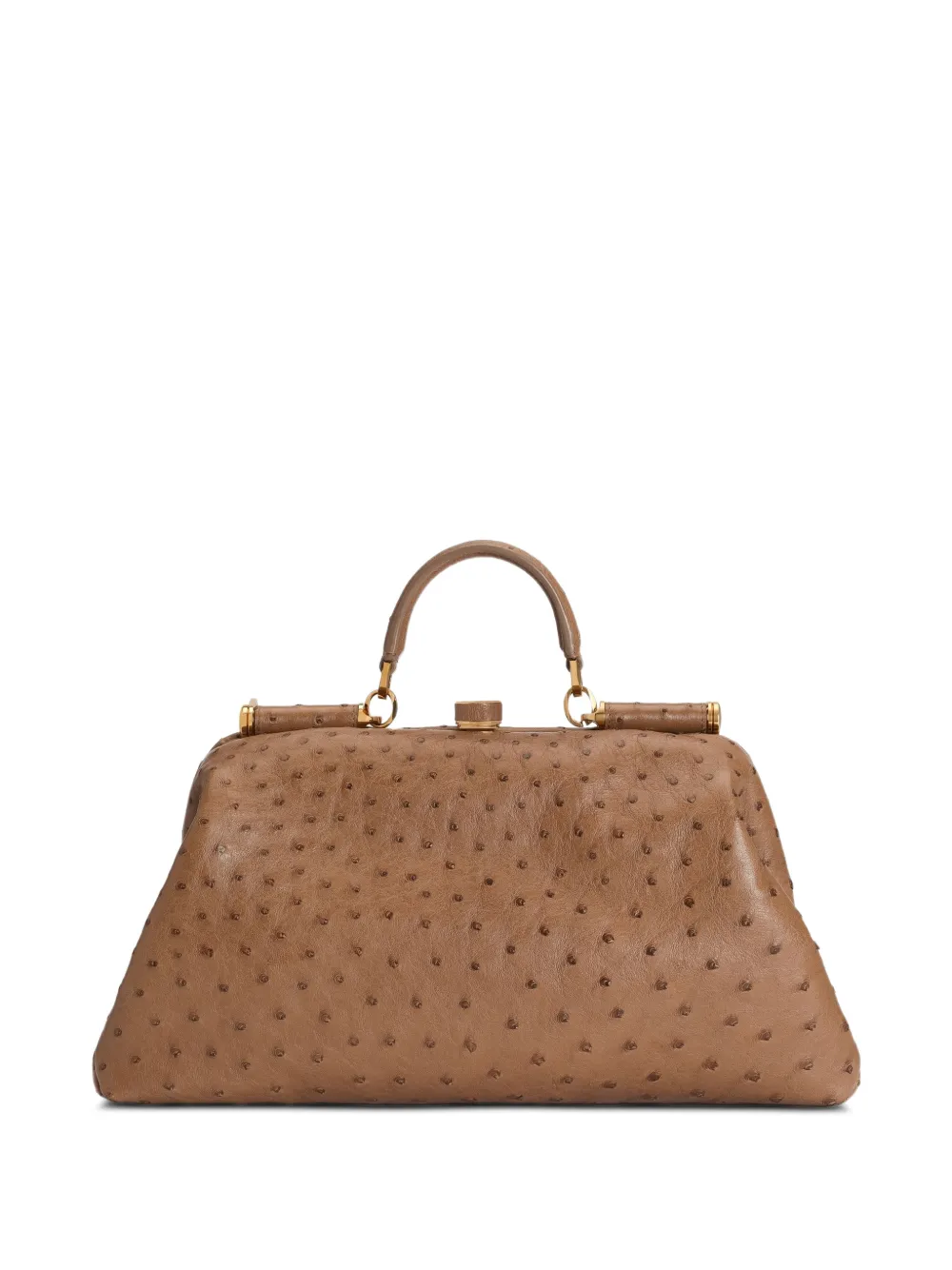 Dolce & Gabbana Grote Grandma handtas van struisvogelleer Beige