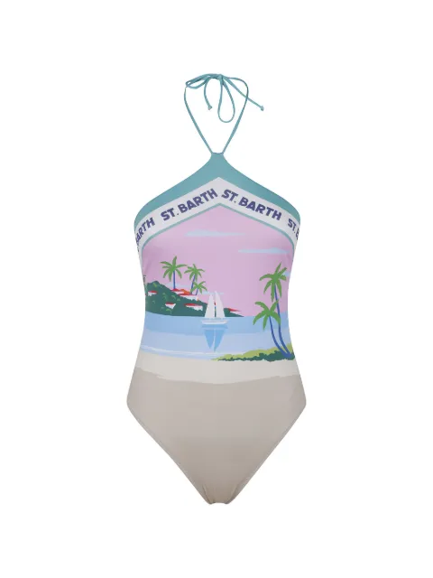 MC2 Saint Barth maillot de bain dos-nu à logo imprimé