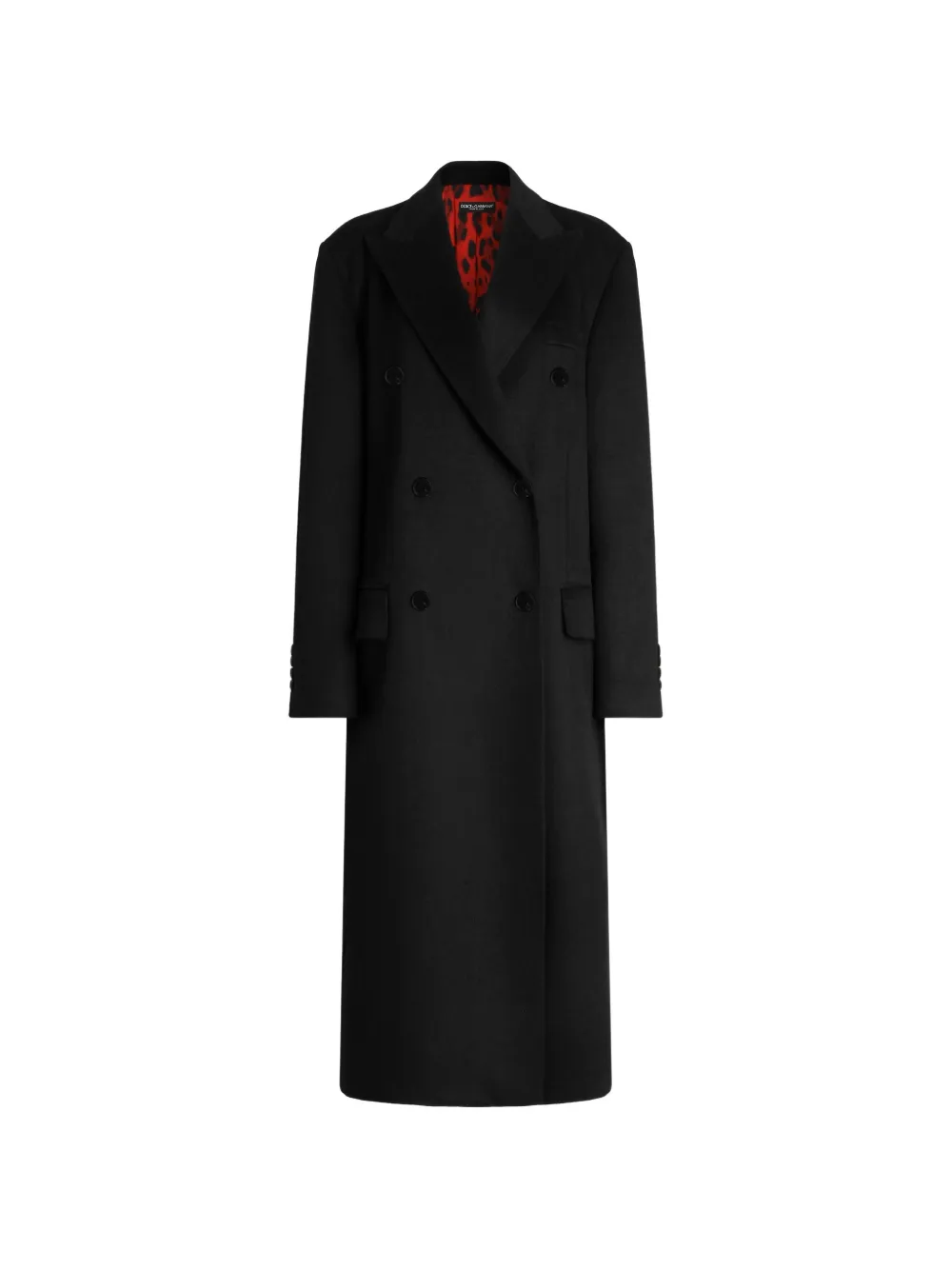 Dolce & Gabbana Mantel met dubbele rij knopen Zwart