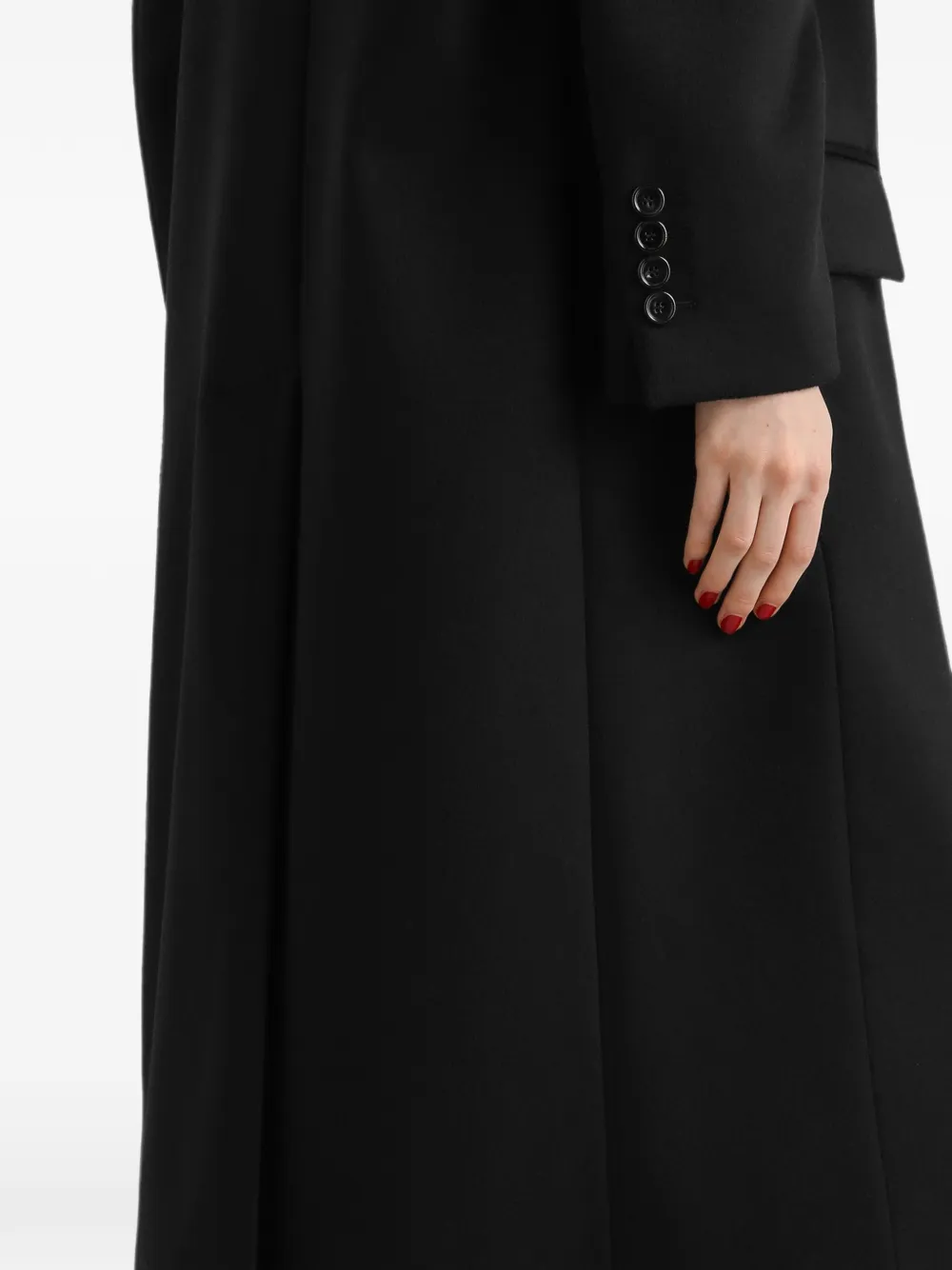 Dolce & Gabbana Mantel met dubbele rij knopen Zwart