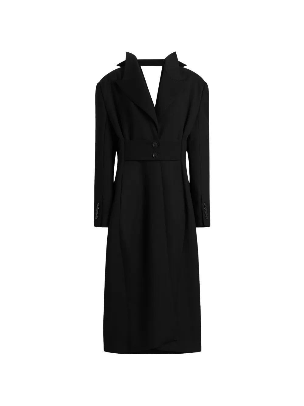 Dolce & Gabbana Cappotto in gabardine di lana - Nero