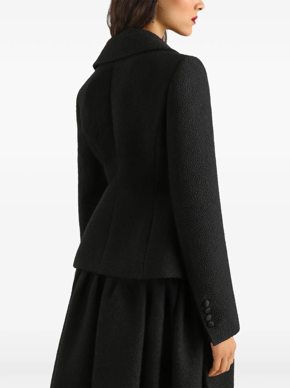 Dolce & Gabbana Button-down wollen jack Zwart