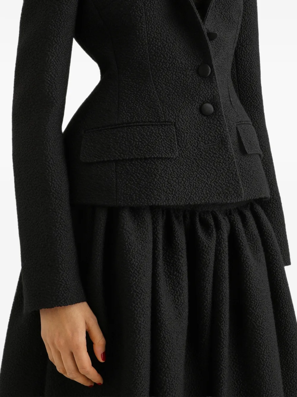 Dolce & Gabbana Button-down wollen jack Zwart