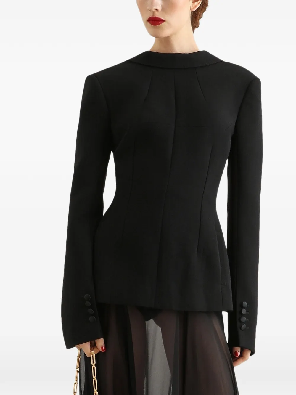 Dolce & Gabbana Giacca in crêpe di lana - Nero